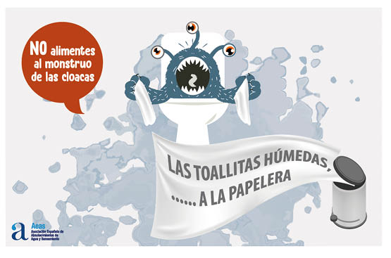 Ir a la noticia Aquanex and the UTES of which it is a part adhere to the “Do not feed the sewer monster” campaign to celebrate World Sanitation Day